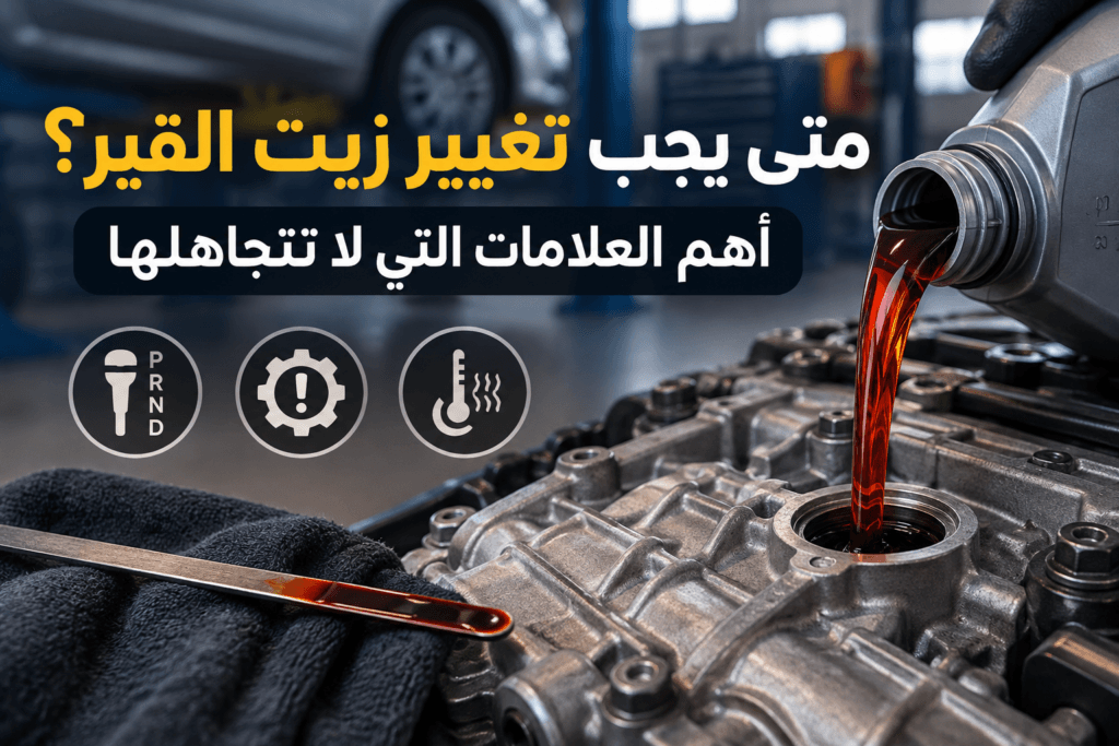 تغيير زيت القير وعلامات حاجة ناقل الحركة للزيت