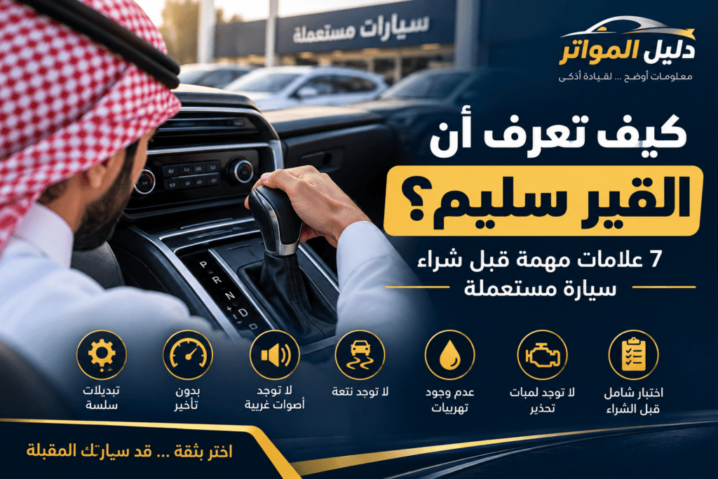 كيف تعرف أن القير سليم قبل شراء سيارة مستعملة