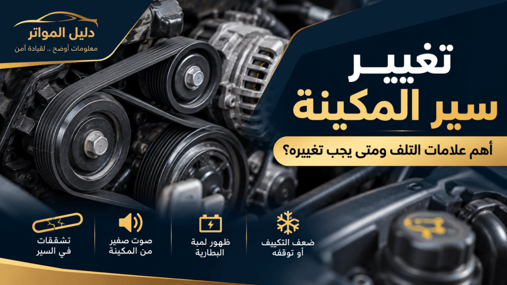 تغيير سير المكينة وعلامات تلف سير المحرك