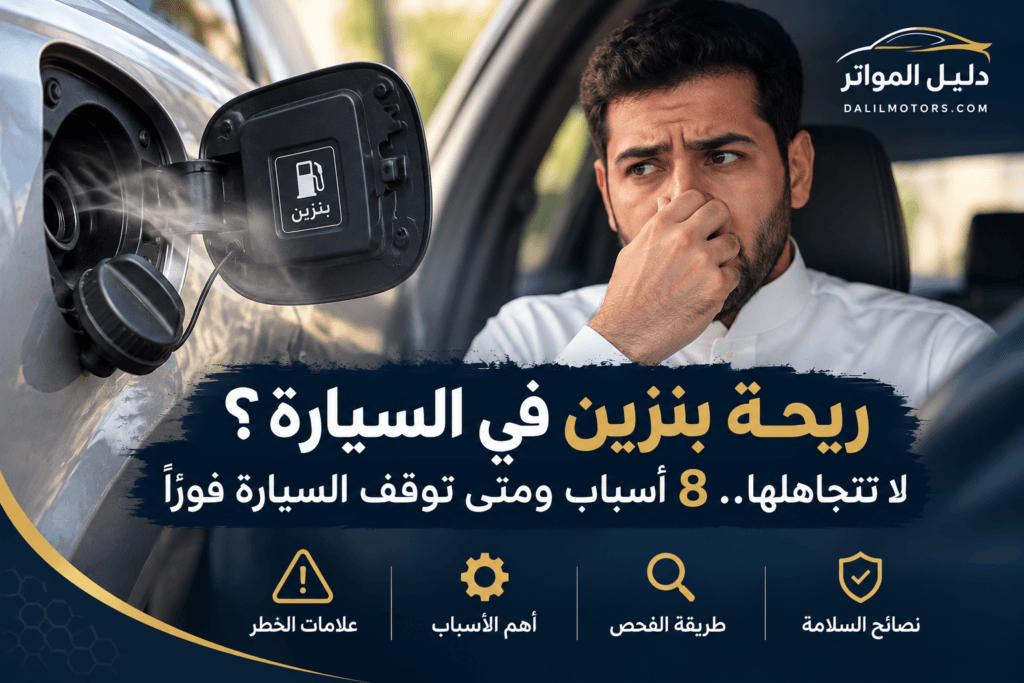 أسباب ريحة البنزين في السيارة ومتى تكون خطيرة