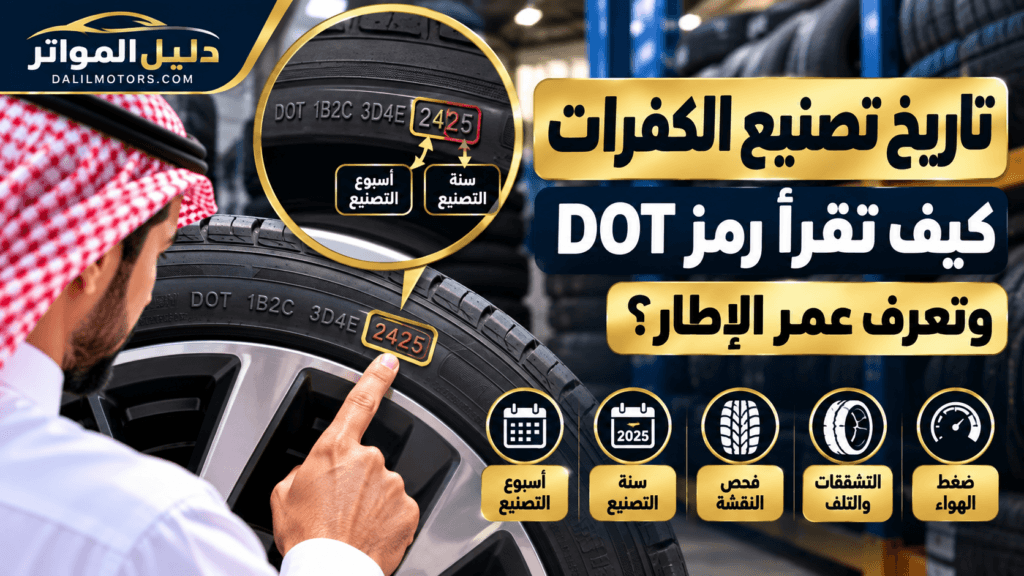 تاريخ تصنيع الكفرات وقراءة رمز DOT